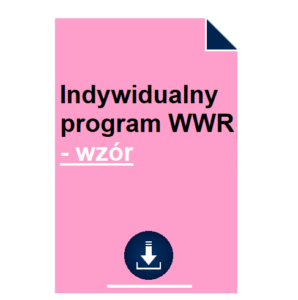 Indywidualny program WWR - wzór