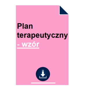 Plan terapeutyczny - wzór