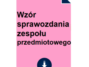 Wzór sprawozdania zespołu przedmiotowego