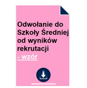 odwolanie-do-szkoly-sredniej-od-wynikow-rekrutacji-wzor