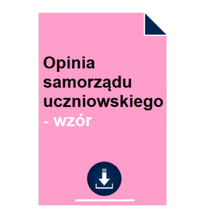opinia-samorzadu-uczniowskiego-wzor