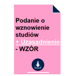 podanie-o-wznowienie-studiow-uzasadnienie-wzor