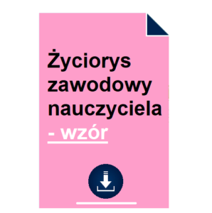 przykladowy-zyciorys-zawodowy-nauczyciela-wzor