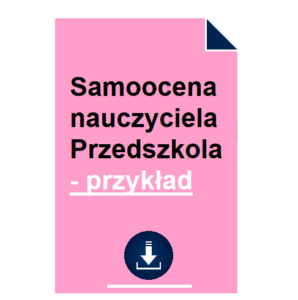 samoocena-nauczyciela-przedszkola-przyklad