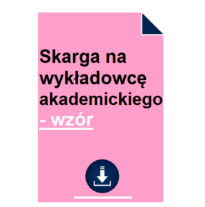 skarga-na-wykladowce-akademickiego-wzor