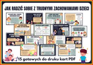 Jak reagować na trudne zachowania dzieci – gazetka [15 kart]